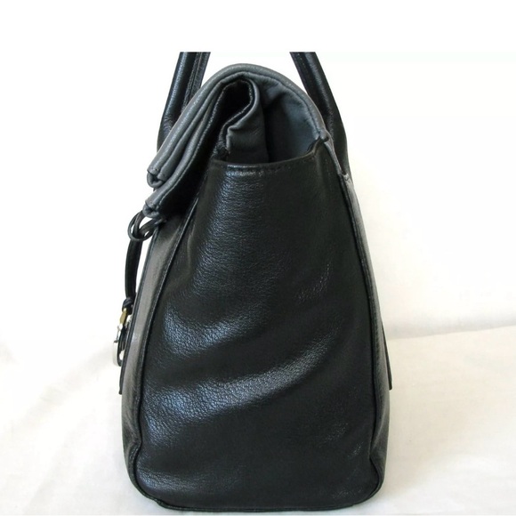 MICHAEL KORS TIPPI BLACK SLATE LEATHER LGE SATCHEL,PURSE,HAND BAG - Picture 3 of 15